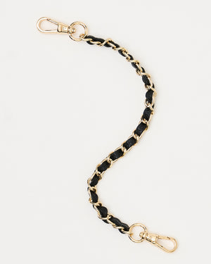 Holstere Wristlet Chain and Genuine Leather Strap with Gold hardware for iPhone Case Crossbody to wear securely and comfortably around the wrist. Wristlet chain carry spare strap