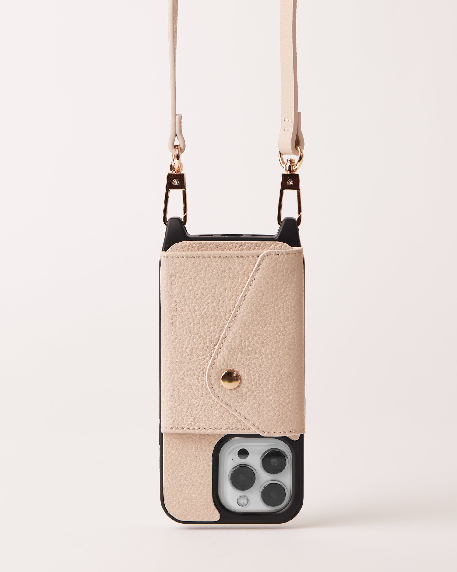 Holstere Ultra-Durable Pebbled Cream Genuine Leather iPhone Case Crossbody Purse w/ Expanded Card Pocket Holstere Ultra-Durable Pebbled Cream Genuine Leather iPhone Case Crossbody Purse w/ Expanded Card Pocket