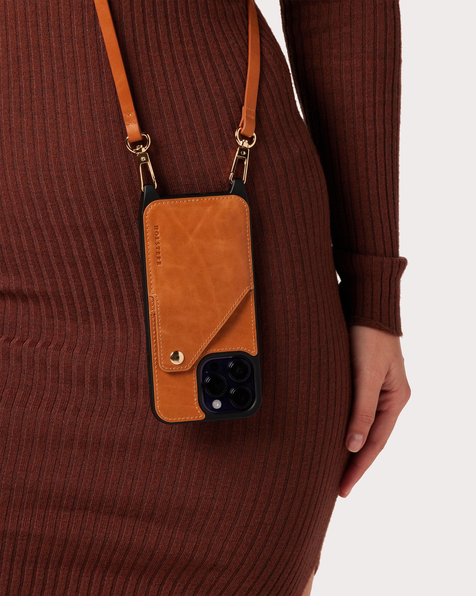 HOLSTERE - Genuine Leather iPhone Case Crossbody - Free Your Hands