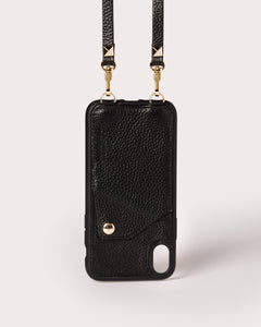 The Riley | Genuine Pebbled Leather iPhone Case Crossbody w