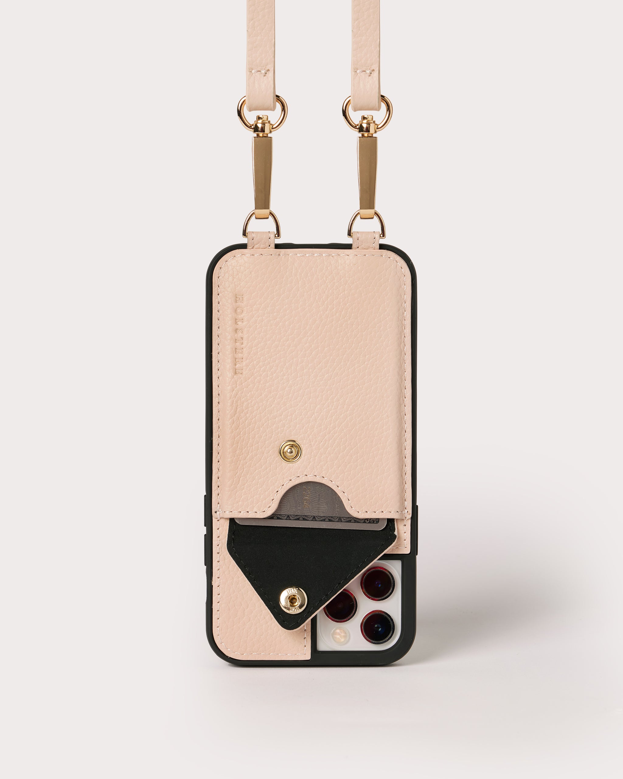 The Manhattan Cream | Genuine Pebbled Leather iPhone Case Crossbody iPhone 13 Pro Max