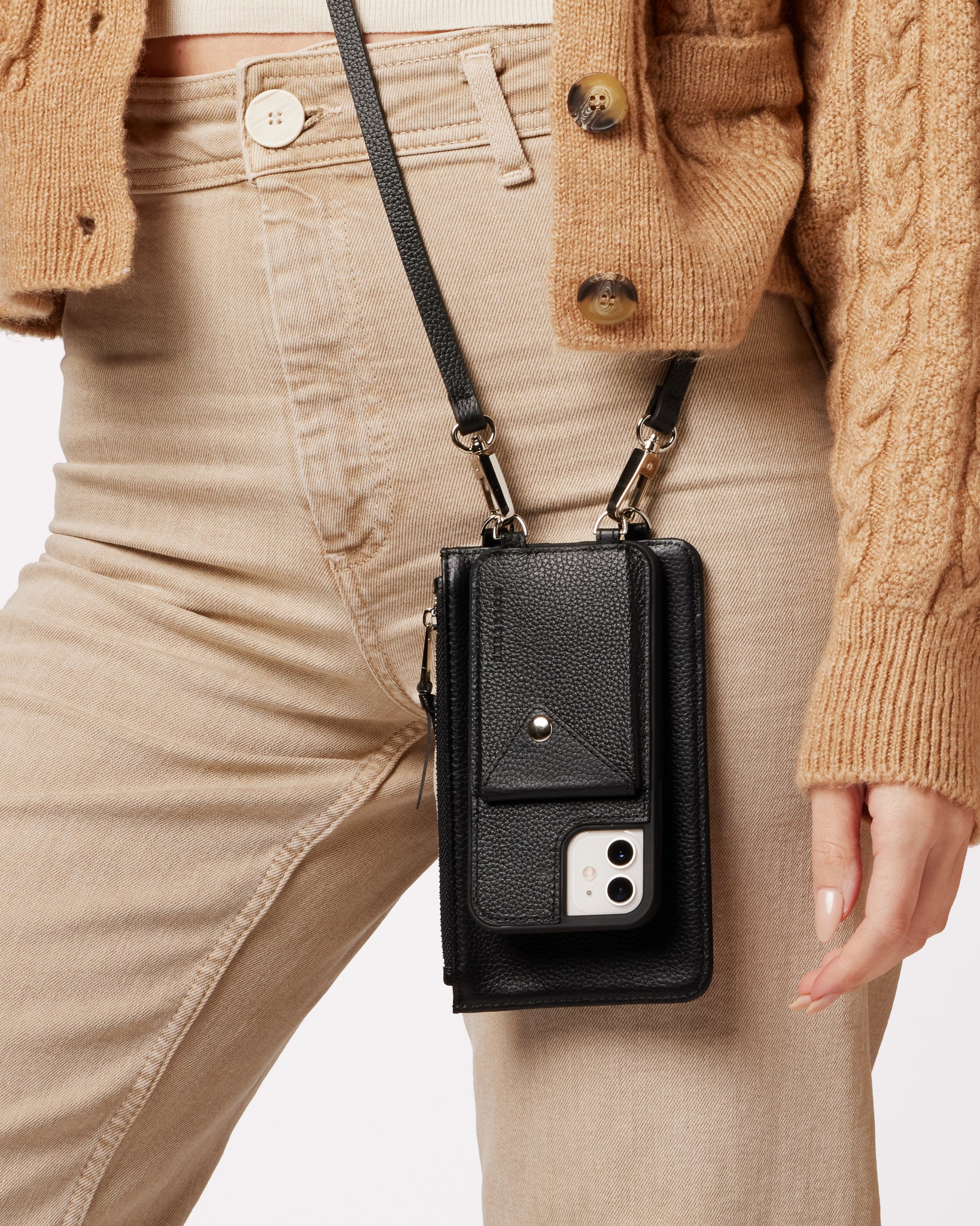 Leather crossbody phone pouch Clearance