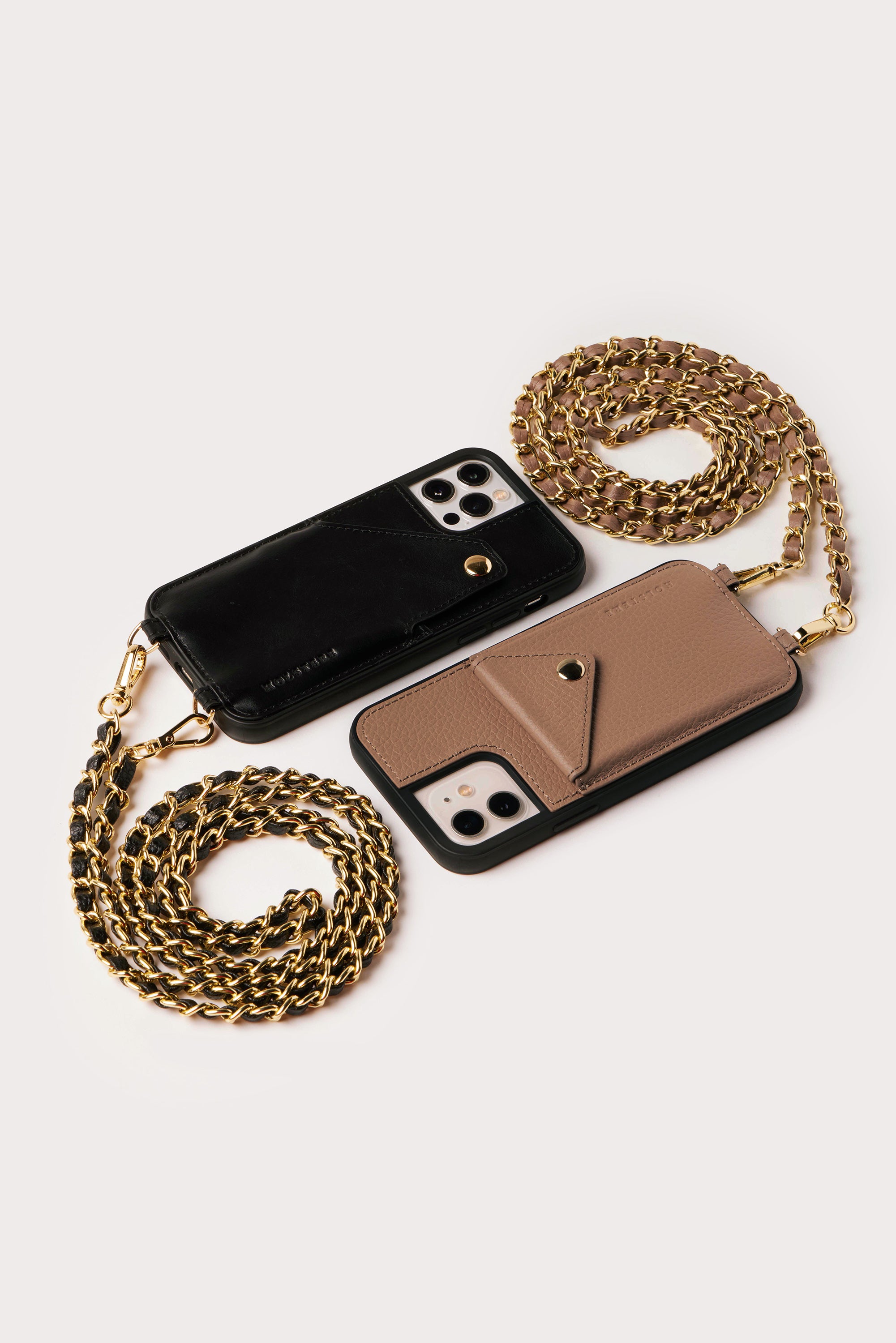 New in Box Chanel VIP Cell Phone Case Black Gold Crossbody at 1stDibs