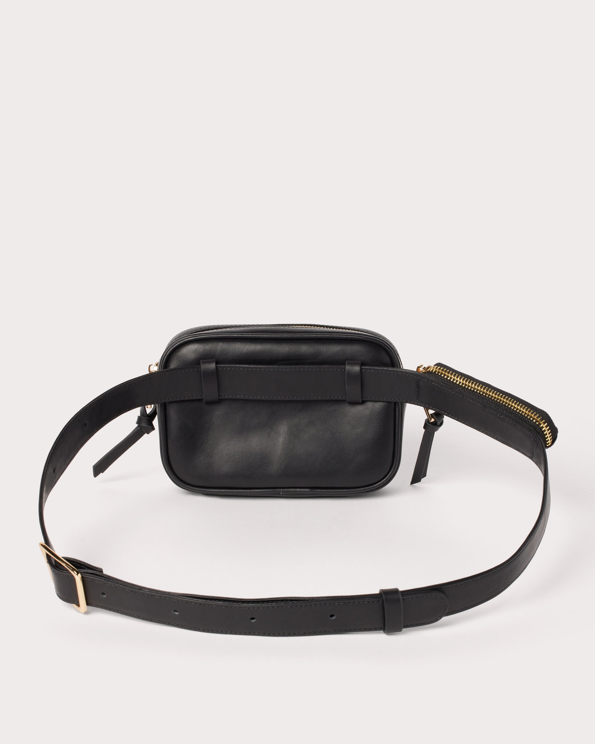 Black Leather Sling Bag \Bum Bag, Fanny Pack